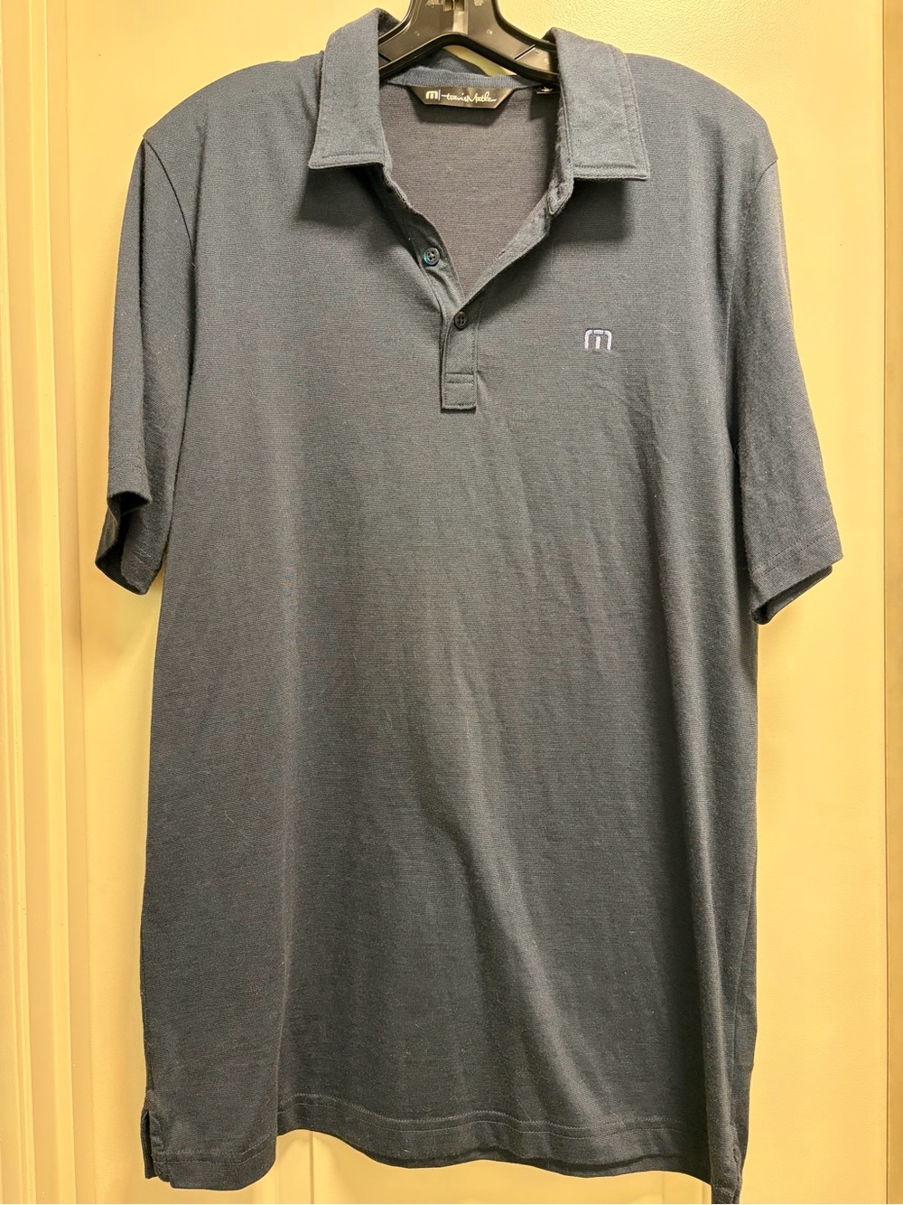 TravisMathew Men’s Navy Blue Polo Shirt Size L Casual Golf Performance